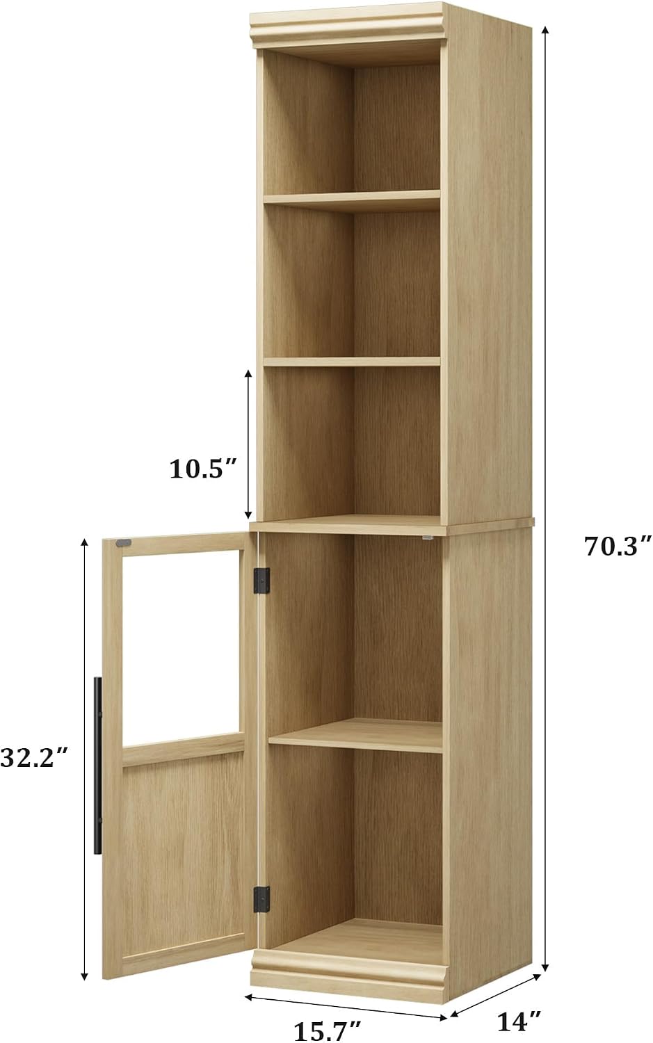 Tall Glass Door Storage Cabinet