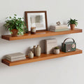 Honey Oak Floating Shelves Set of 2