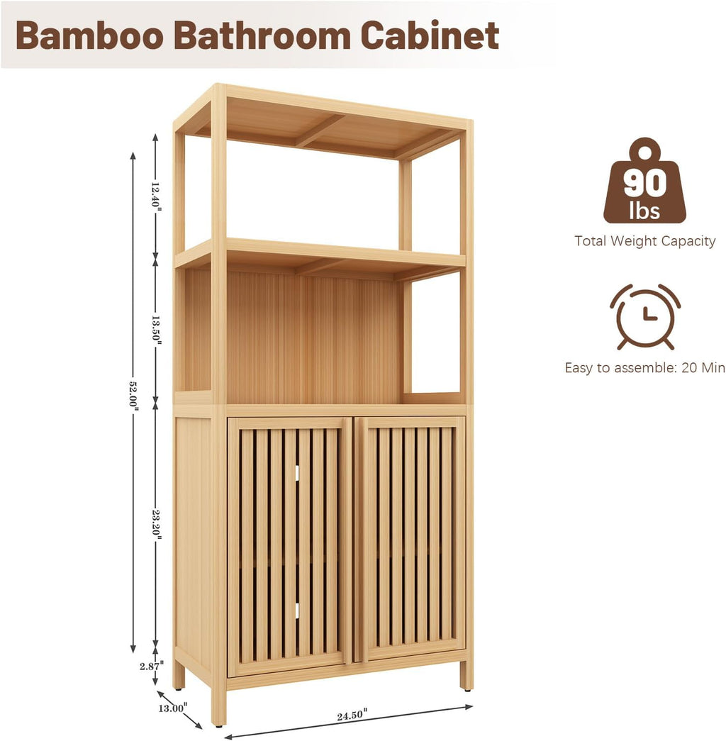 Bamboo Bathroom Storage Cabinet