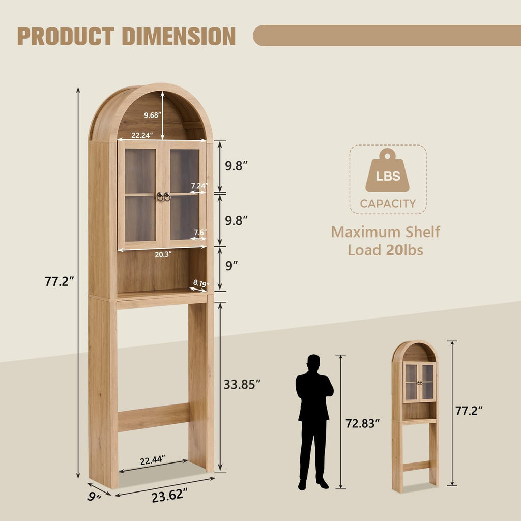 Arched Over Toilet Storage Cabinet