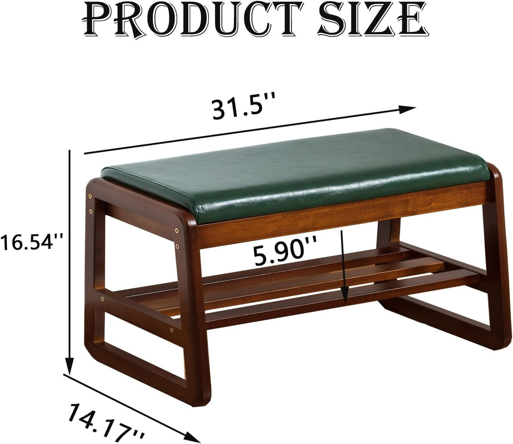 Solid Wood Shoe Bench