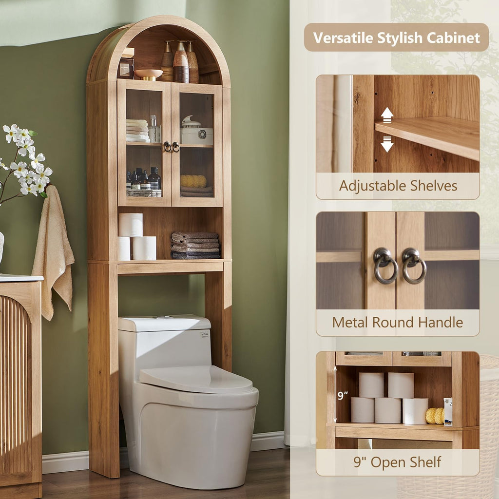 Arched Over Toilet Storage Cabinet