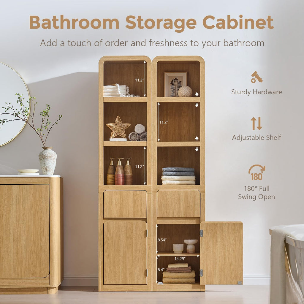 67" Narrow Bathroom Storage Cabinet