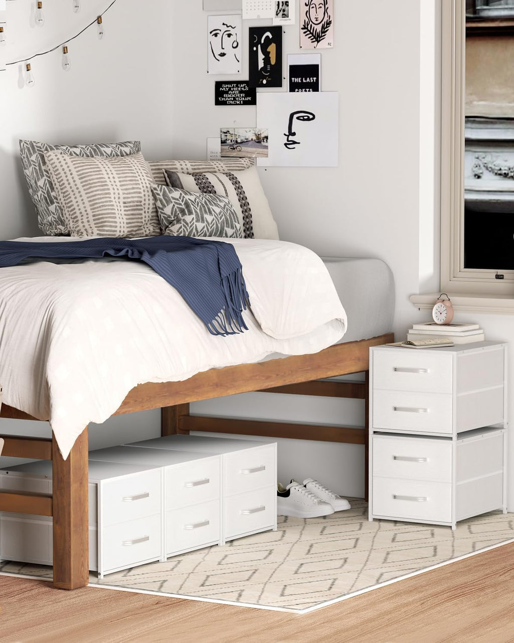 Fabric Storage Drawers Set of 2