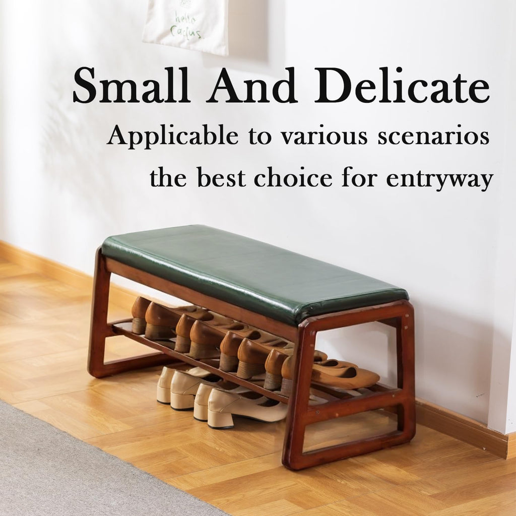 Solid Wood Shoe Bench