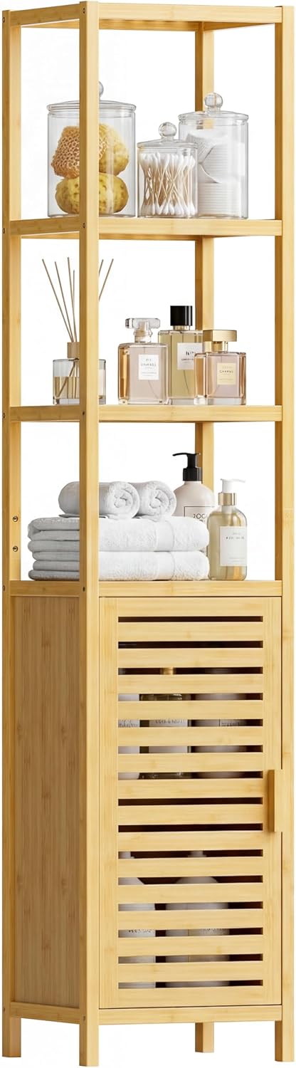 Bamboo Tall Bathroom Cabinet