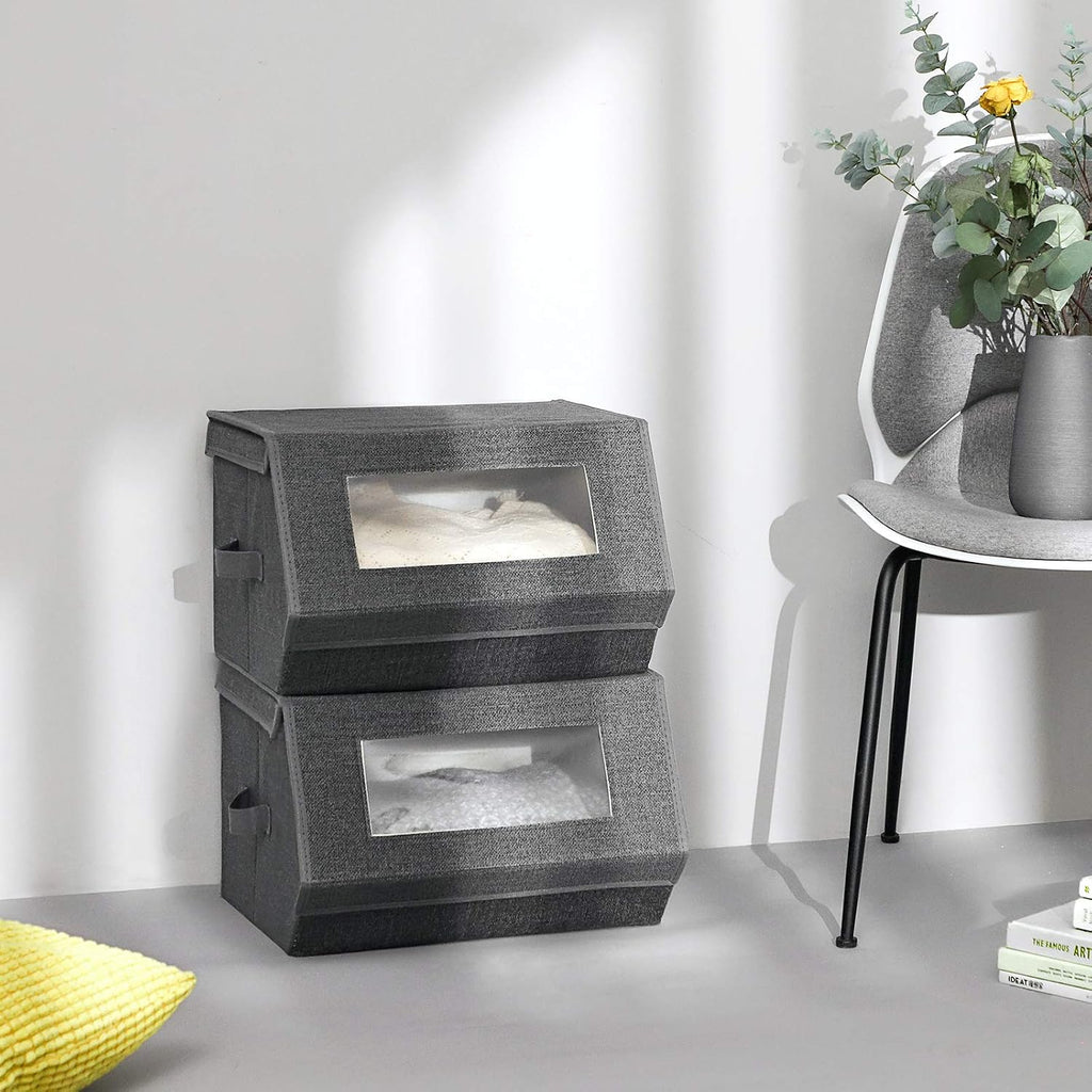 Stackable Storage Bins Set of 2