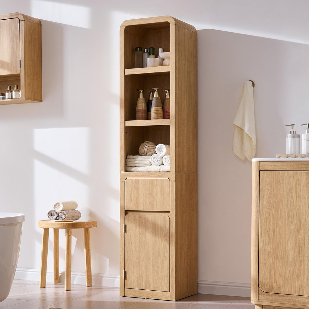 67" Narrow Bathroom Storage Cabinet