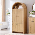 Arched Fluted Tall Bathroom Cabinet