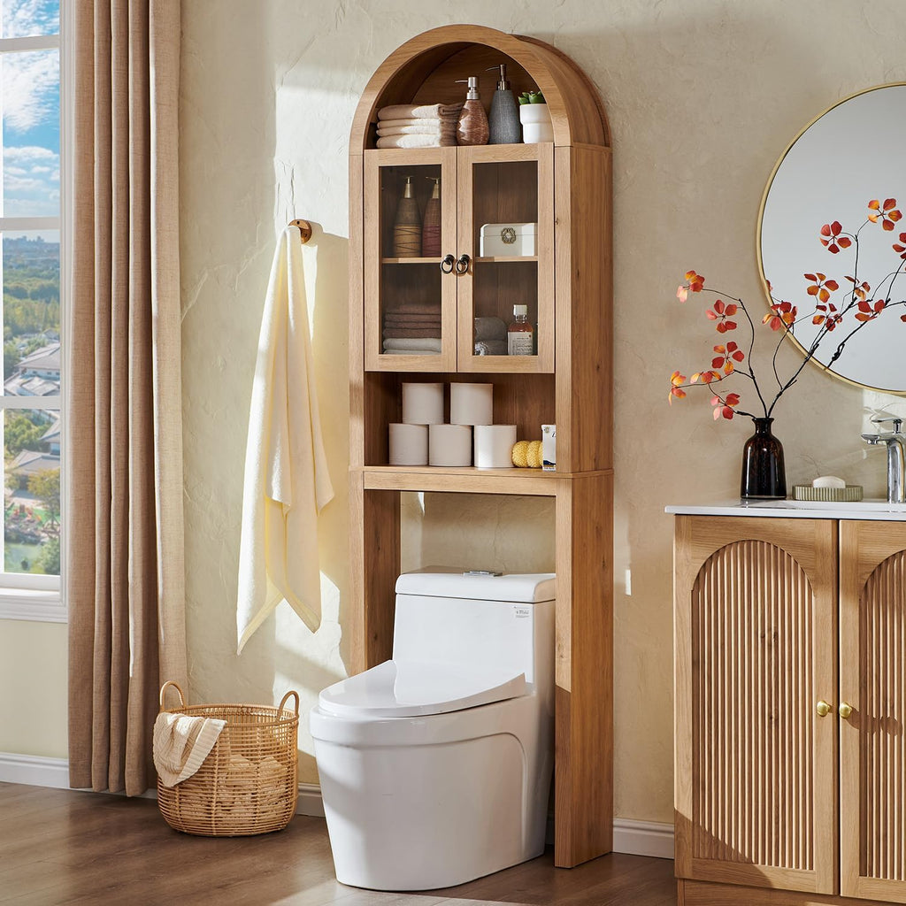 Arched Over Toilet Storage Cabinet