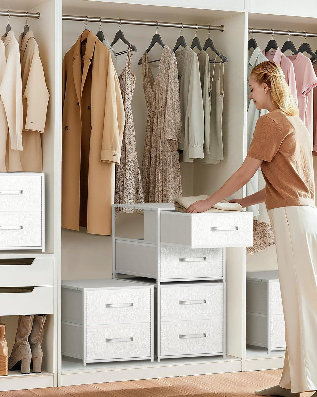 Fabric Storage Drawers Set of 2