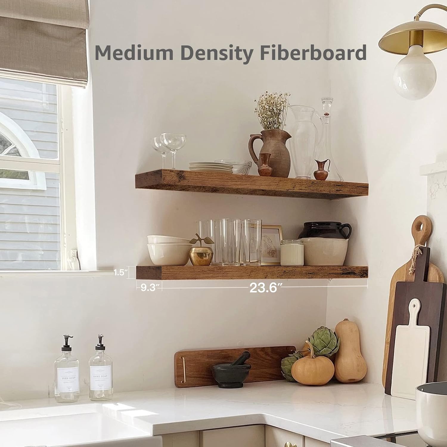 Floating Wall Mounted Shelves Set of 2