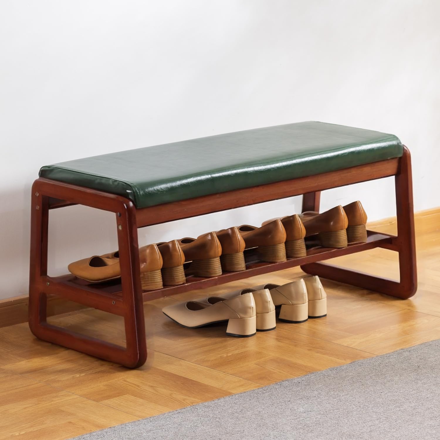 Solid Wood Shoe Bench