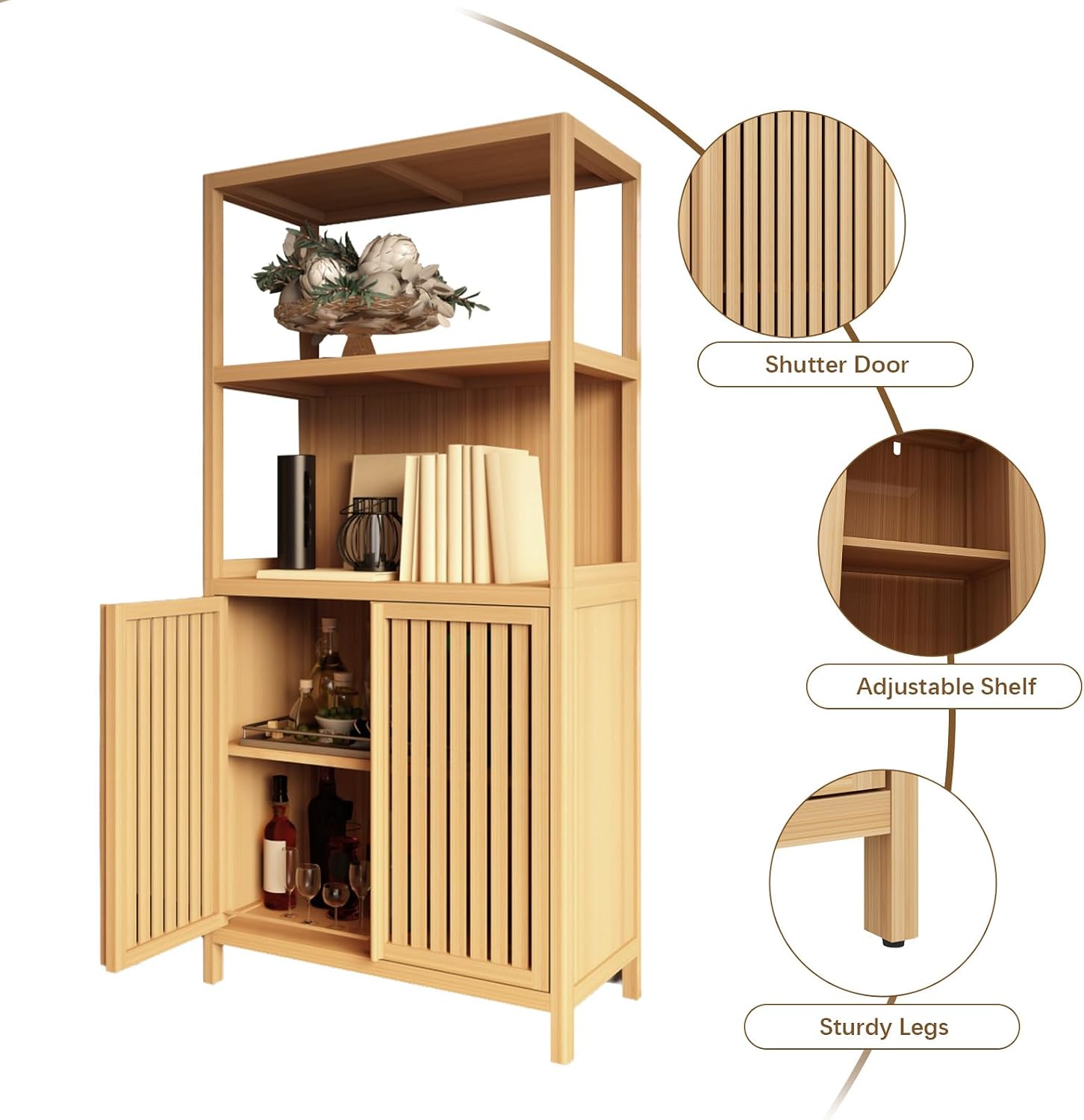Bamboo Bathroom Storage Cabinet