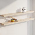Natural Wood Floating Shelves Set of 2