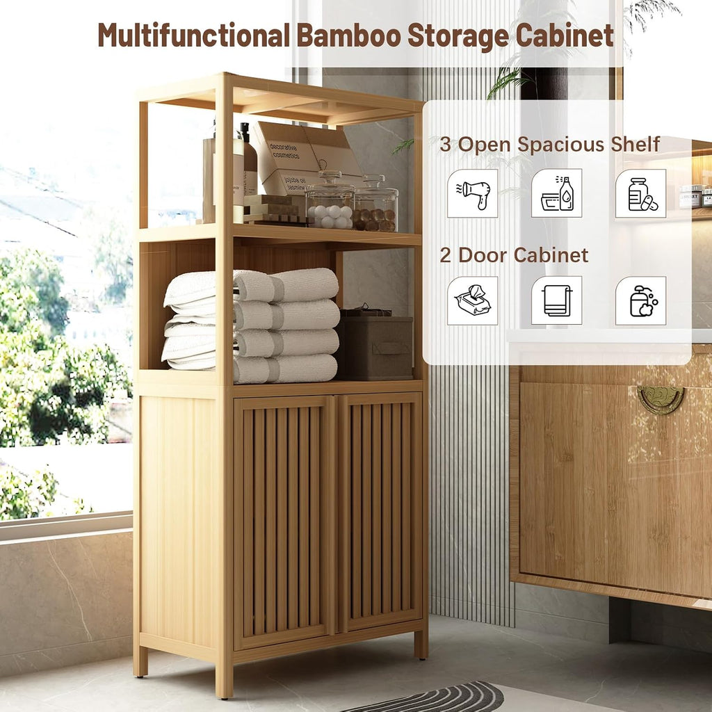 Bamboo Bathroom Storage Cabinet