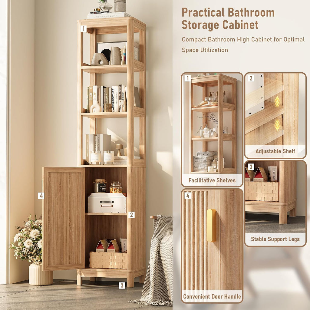 68'' Narrow Bathroom Storage Cabinet