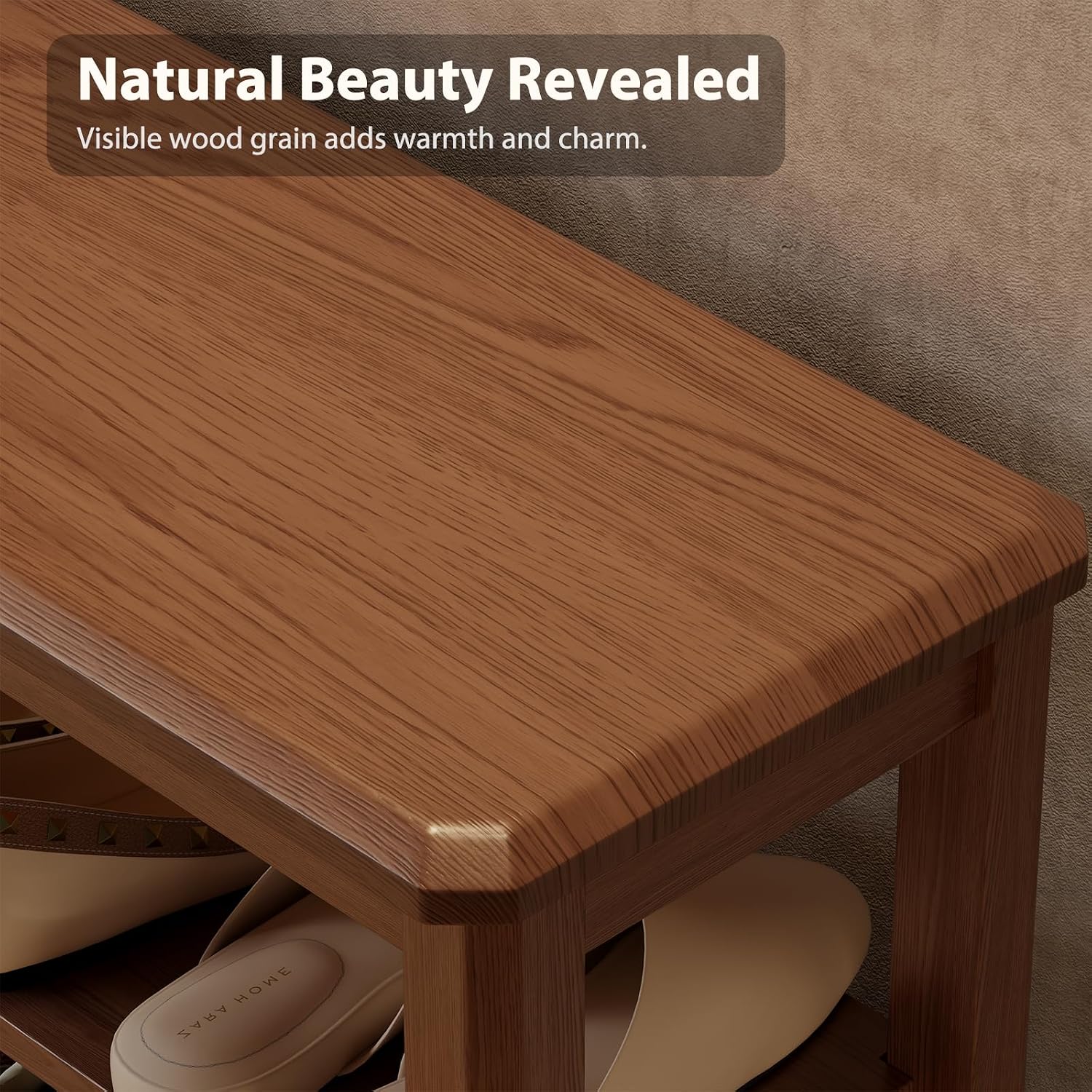 Wood Shoe Rack Bench