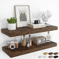Rustic Wood Floating Shelves Set of 2