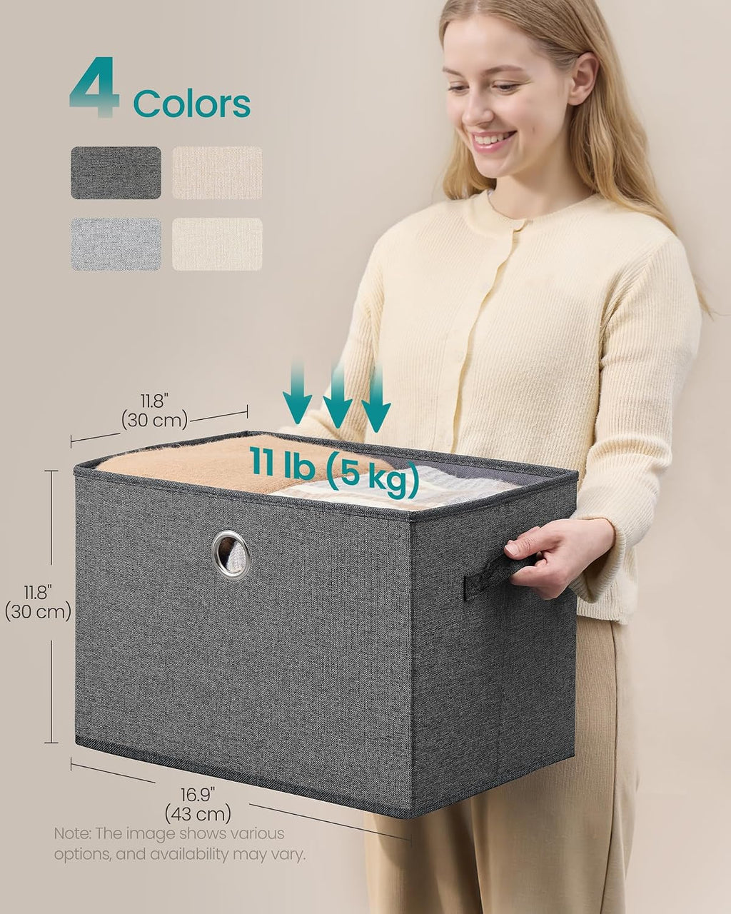 Fabric Storage Bins Set of 3