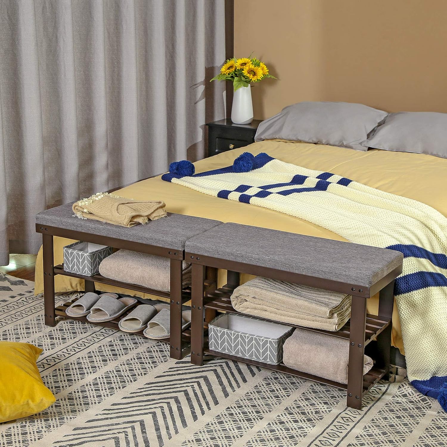 Bamboo Shoe Bench