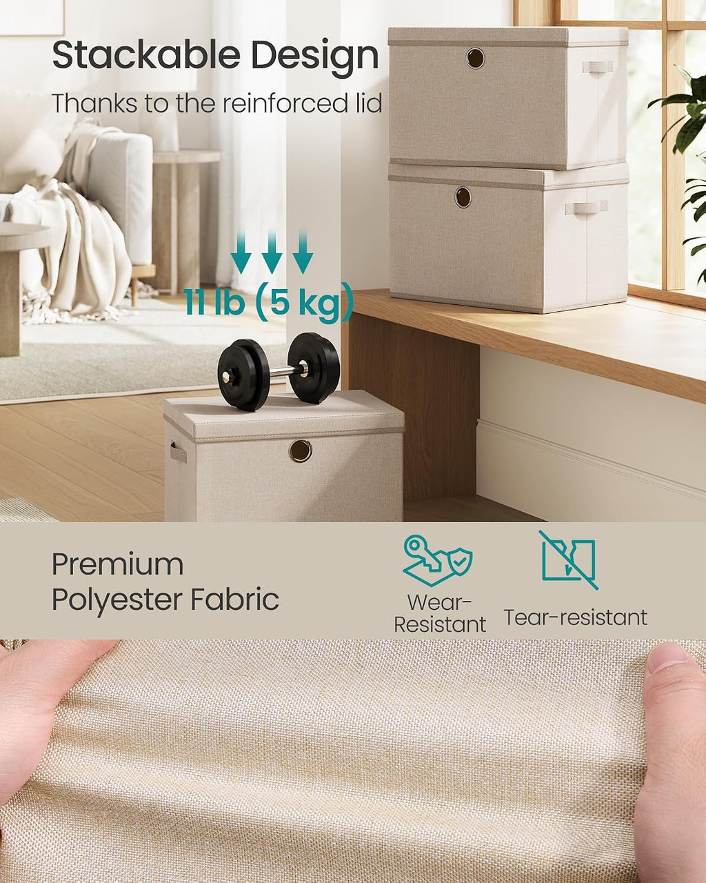 Fabric Storage Bins Set of 3