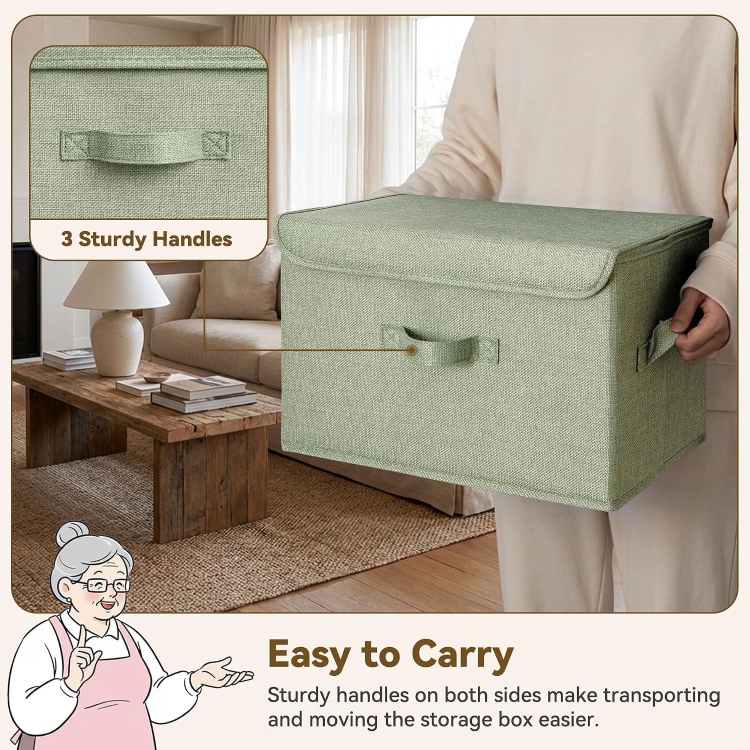 Sage Green Storage Bins Set of 2