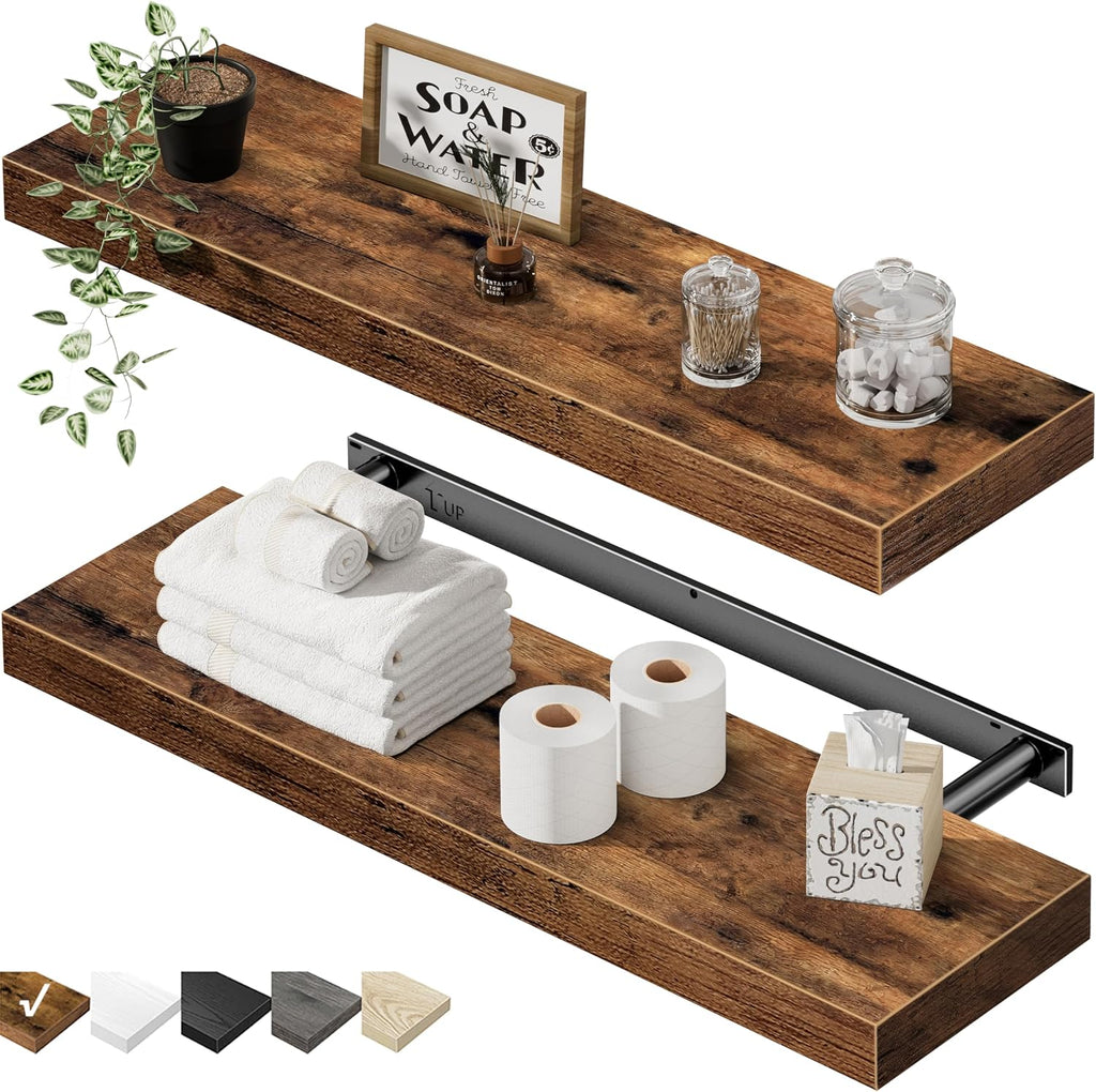 Floating Wall Mounted Shelves Set of 2