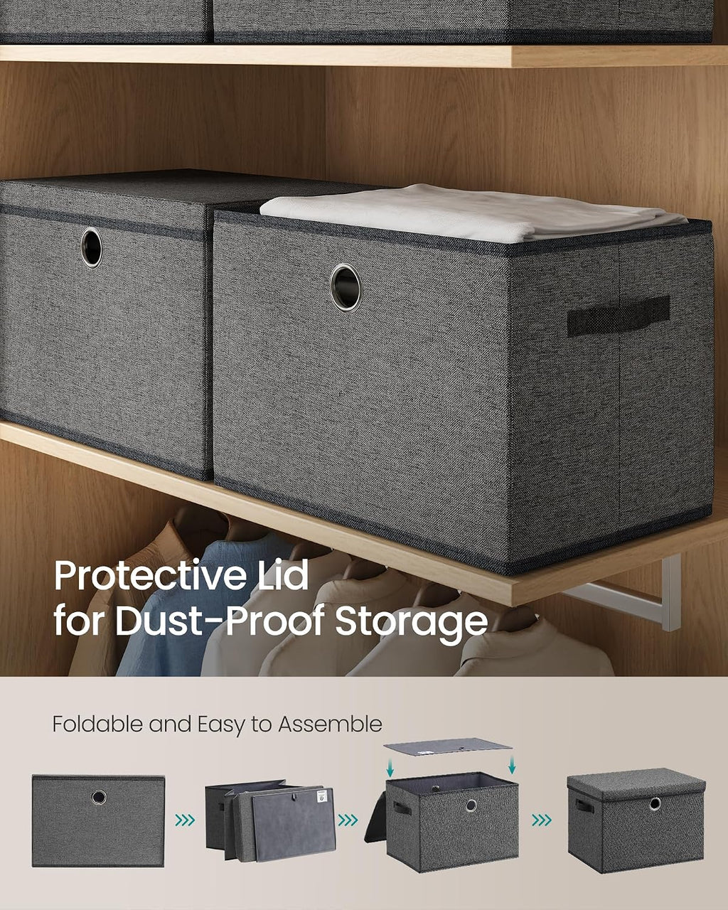 Fabric Storage Bins Set of 3