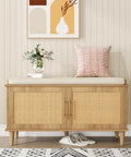 Rattan Shoe Storage Bench